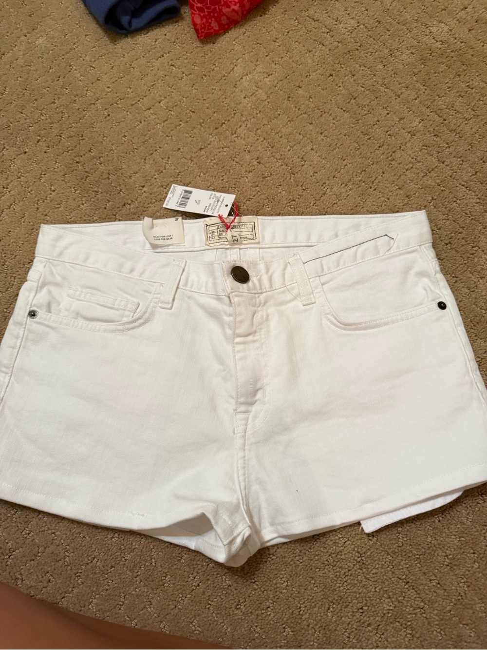Current/Elliott White Denim Jean Shorts